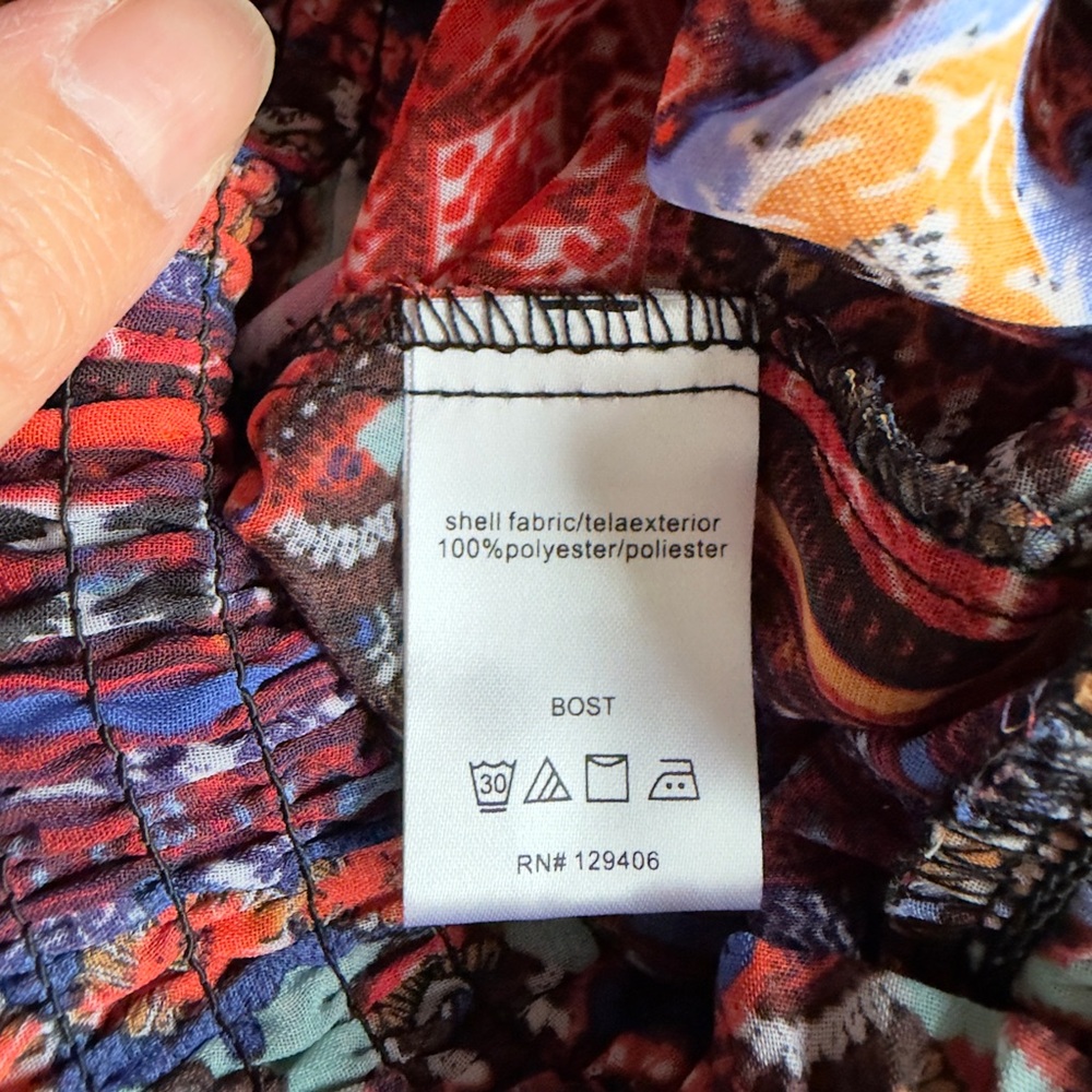 VENUS Multicolored Tie-Front Top Size 6 - Picture 7 of 7
